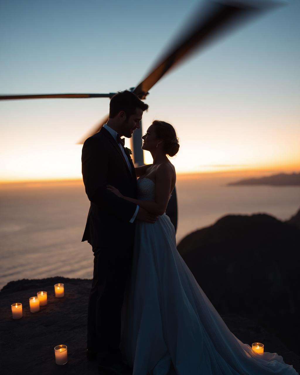 Helicopter Cliffside Toast