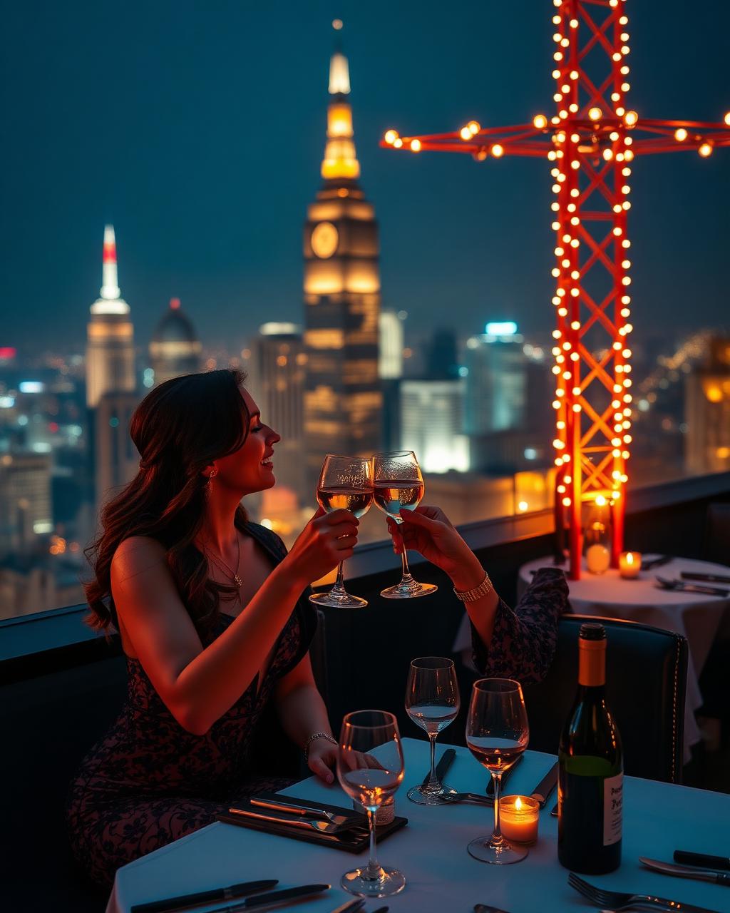 Rooftop Champagne Dinner